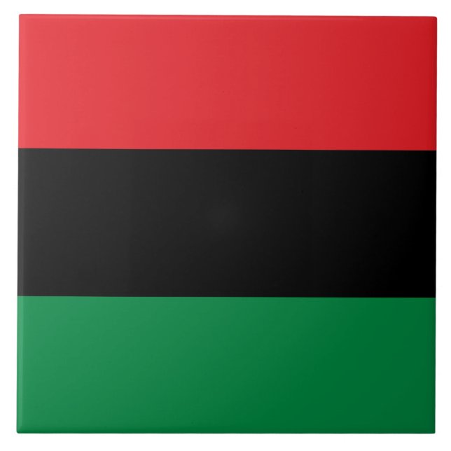 Pan-African Flag Ceramic Tile (Front)
