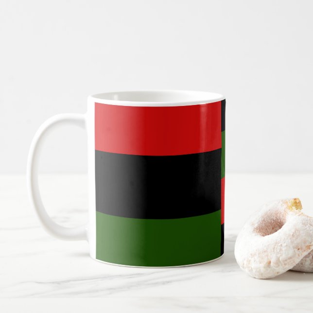 Pan African Flag Coffee Mug (With Donut)