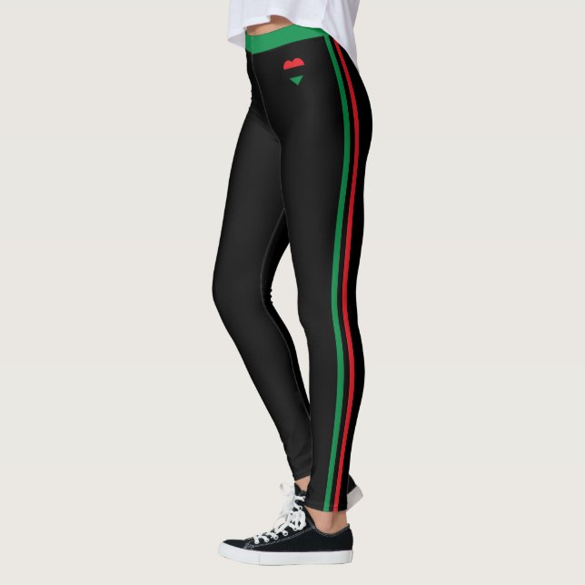Pan African Flag fashion & Unia Symbol Leggings (Left)