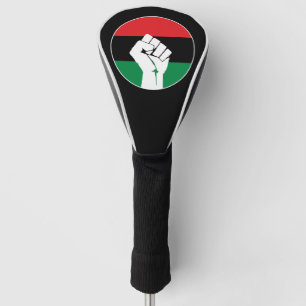 Pan African flag Fist, Afro American Black history Golf Head Cover
