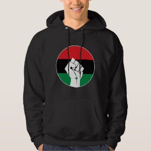 Pan African flag Fist, Afro American Black history Hoodie
