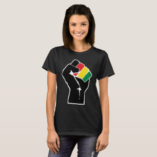 Pan African flag Fist, Afro American Black history T-Shirt
