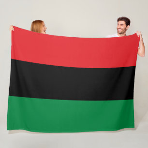 Pan-African Flag Fleece Blanket