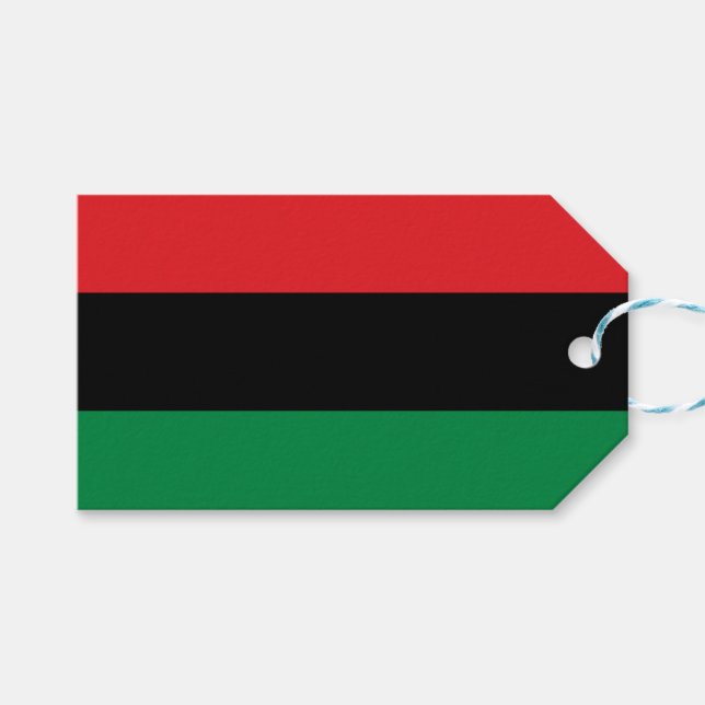 Pan-African Flag Gift Tags (Front (Horizontal))