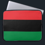 Pan-African Flag Laptop Sleeve<br><div class="desc">This design features the Pan-African flag (also known as the Black Liberation flag, the UNIA flag or the African-American flag), which is a tri-colour flag consisting of three horizontal bands of red, black and green. The Universal Negro Improvement Association and African Communities League (UNIA-ACL) formally adopted it on August 13,...</div>
