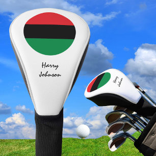 Pan African Flag Monogrammed golfing & UNIA / Golf Head Cover