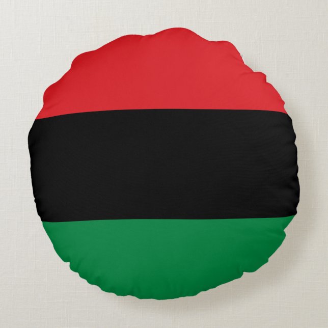 Pan-African Flag Round Cushion (Back)