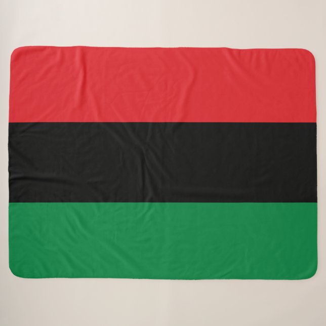 Pan-African Flag Sherpa Blanket (Front (Horizontal))