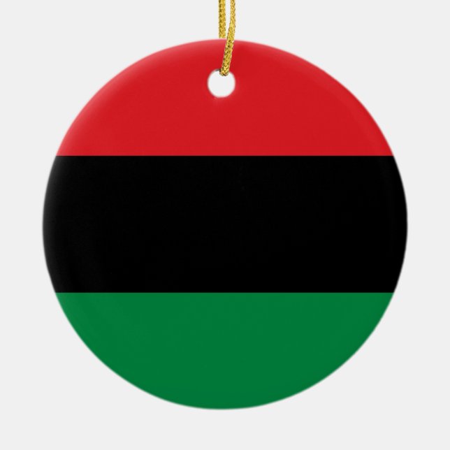 Pan African Flag & Unia Flag Symbol / Kwanzaa Ceramic Ornament (Front)