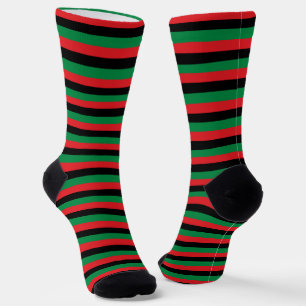 Pan African Flag & Unia Flag Symbol / Kwanzaa Socks