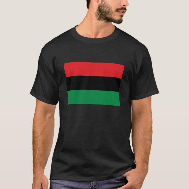 Pan African Flag & Unia Flag, Symbol T-Shirt (Front)