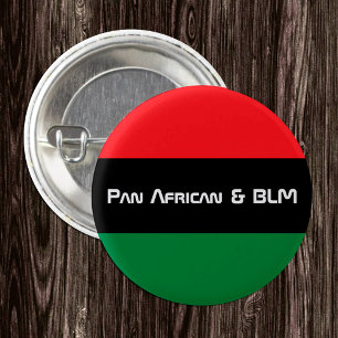 Pan African Flag & Unia Symbol / sports fan 3 Cm Round Badge