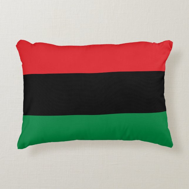 Pan African Flag & Unia Symbol / sports fan Decorative Cushion (Front)