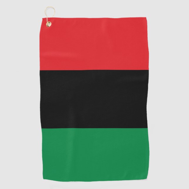 Pan African Flag & Unia Symbol / sports fan Golf Towel (Front)