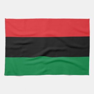 Pan African Flag & UNIA Symbol / sports fan Tea Towel
