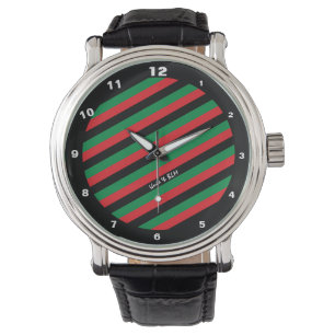 Pan African Flag & Unia Symbol / sports fan Watch