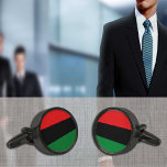 Pan African Flag & Unia Symbol / sports fans Gunmetal Finish Cufflinks<br><div class="desc">Cufflinks/Shirt Studs: Pan African flag symbol - UNIA / A horizontal triband of red,  black,  and green. The Pan-African flag—also known as the Afro-American flag,  Black Liberation flag,  UNIA flag. Often used with Black Lives Matter movement.</div>