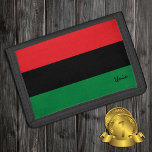 Pan African Flag wallet, UNIA Symbol / fashion Trifold Wallet<br><div class="desc">WALLETS: Pan African flag symbol - UNIA / A horizontal triband of red,  black,  and green. The Pan-African flag—also known as the Afro-American flag,  Black Liberation flag,  UNIA flag. Often used with Black Lives Matter movement.</div>