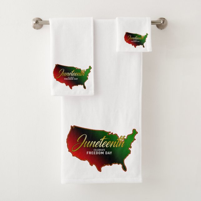Pan African, Juneteenth  Bath Towel Set (Insitu)