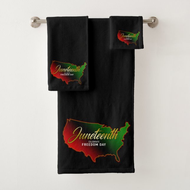 Pan African, Juneteenth  Bath Towel Set (Insitu)