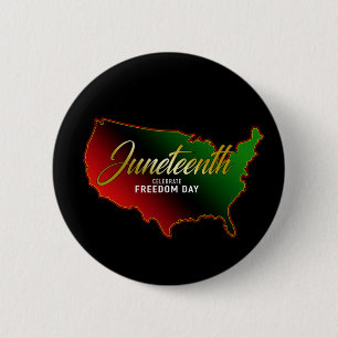 Pan African, Juneteenth Button
