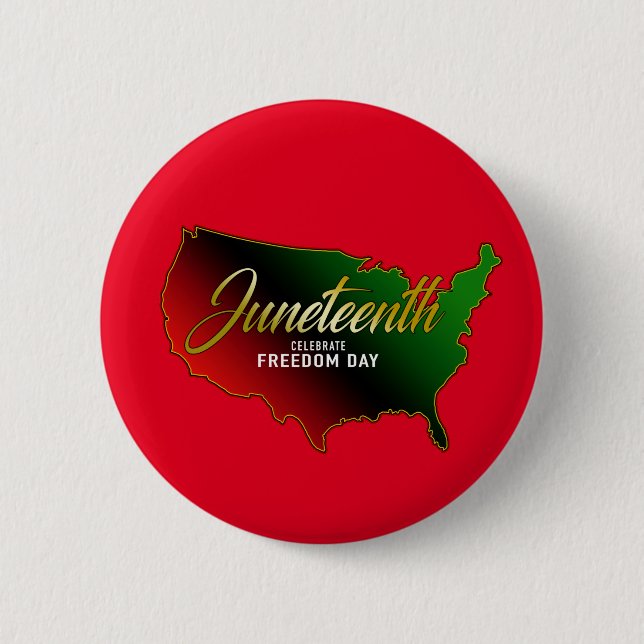 Pan African, Juneteenth  Button (Front)