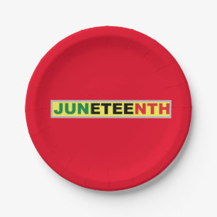 Pan African, Juneteenth Classic Round Paper Plate