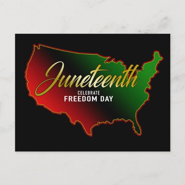 Pan African, Juneteenth Holiday Postcard (Front)
