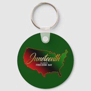 Pan African, Juneteenth Keychain