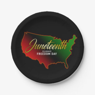 Pan African, Juneteenth Paper Plate
