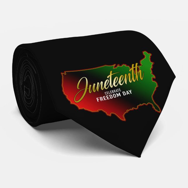 Pan African, Juneteenth Tie (Rolled)