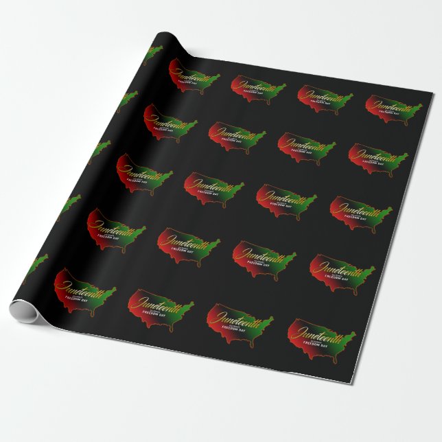 Pan African, Juneteenth Wrapping Paper (Unrolled)