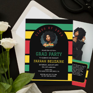 Pan African Photo Graduation Party Invitation