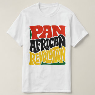 Pan African Revolution Retro Typography Design T-Shirt