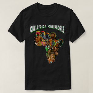 Pan African Revolutionary Leaders Africa map T-Shirt