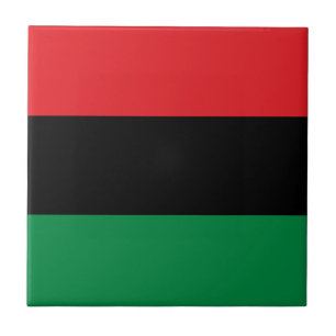 Pan African UNIA Flag Ceramic Tile