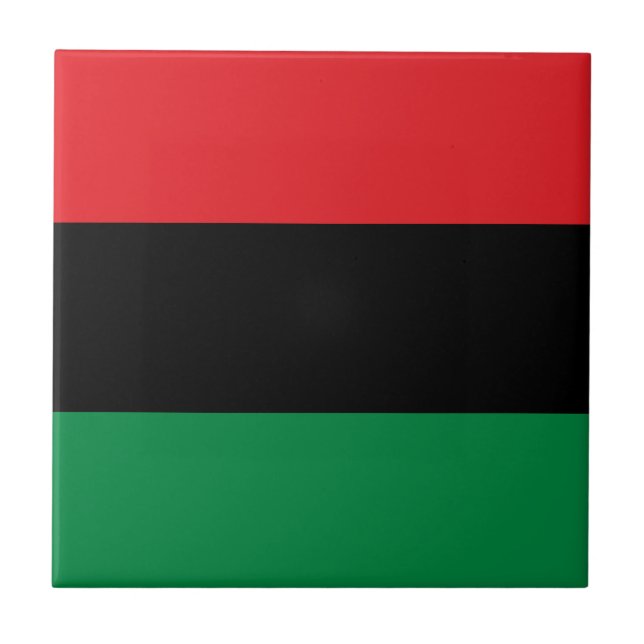 Pan African UNIA Flag Ceramic Tile (Front)