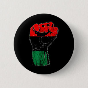 Pan African Unia Flag Handfist Black History Junet 6 Cm Round Badge