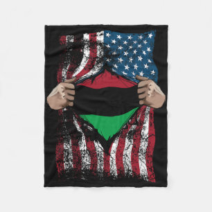 Pan African Unia Flag Loyal Afro-americans Usa Gif Fleece Blanket