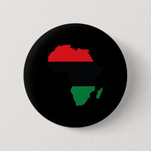 Pan African Unia Flag Map Continent Black History 6 Cm Round Badge
