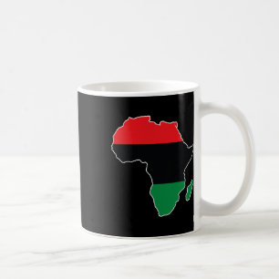Pan African Unia Flag Map Continent Black History Coffee Mug