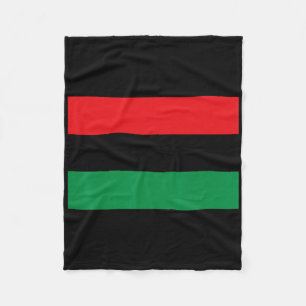 Pan African Unia Flag Map Continent Black History Fleece Blanket