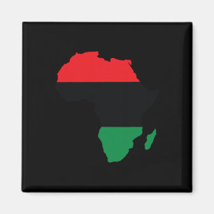 Pan African Unia Flag Map Continent Black History Magnet