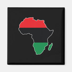 Pan African Unia Flag Map Continent Black History Magnet