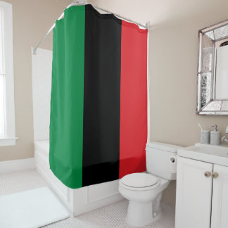 Pan African UNIA Flag Shower Curtain