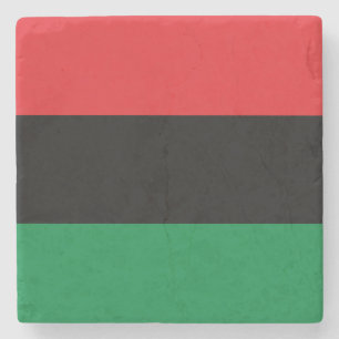 Pan African UNIA Flag Stone Coaster