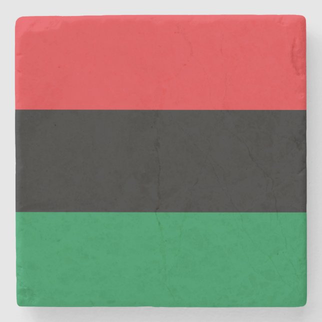 Pan African UNIA Flag Stone Coaster (Front)
