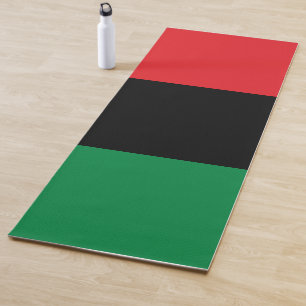 Pan African UNIA Flag Yoga Mat