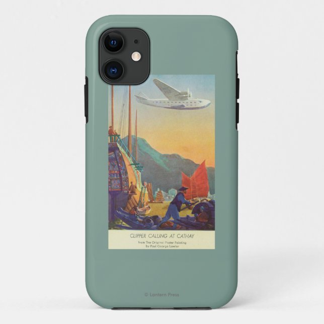 Pan-American Clipper Flying Over China Case-Mate iPhone Case (Back)