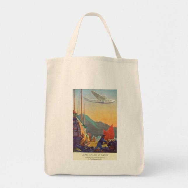 Pan-American Clipper Flying Over China Tote Bag (Front)